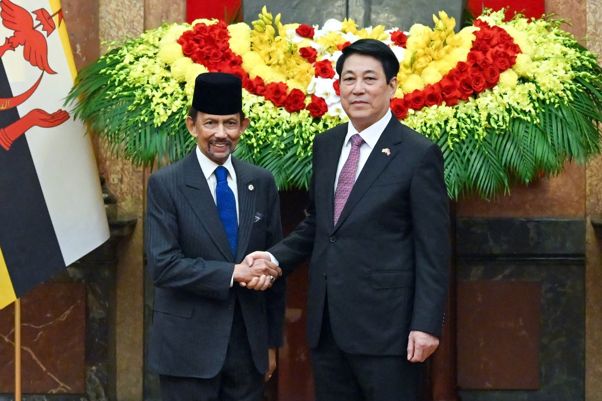 Chủ tịch nước Lương Cường và Quốc vương Haji Hassanal Bolkiah