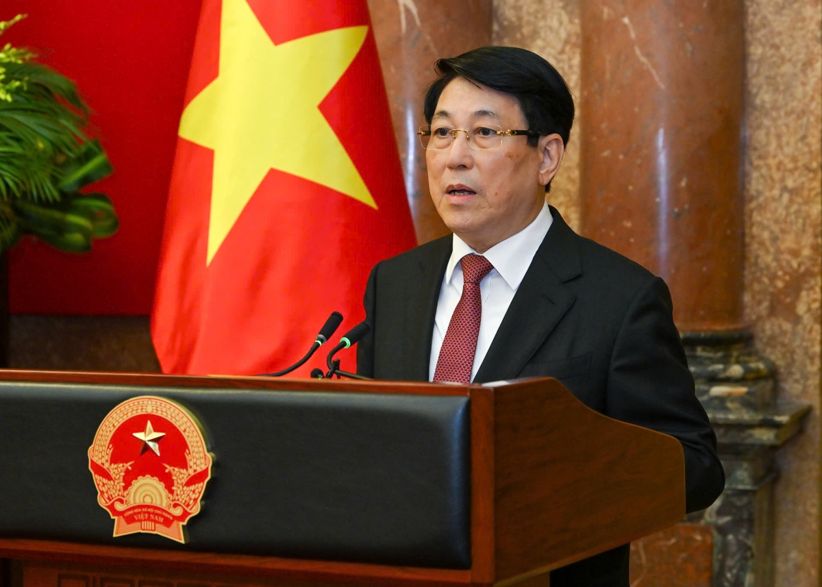 Chủ tịch nước Lương Cường phát biểu tại buổi lễ