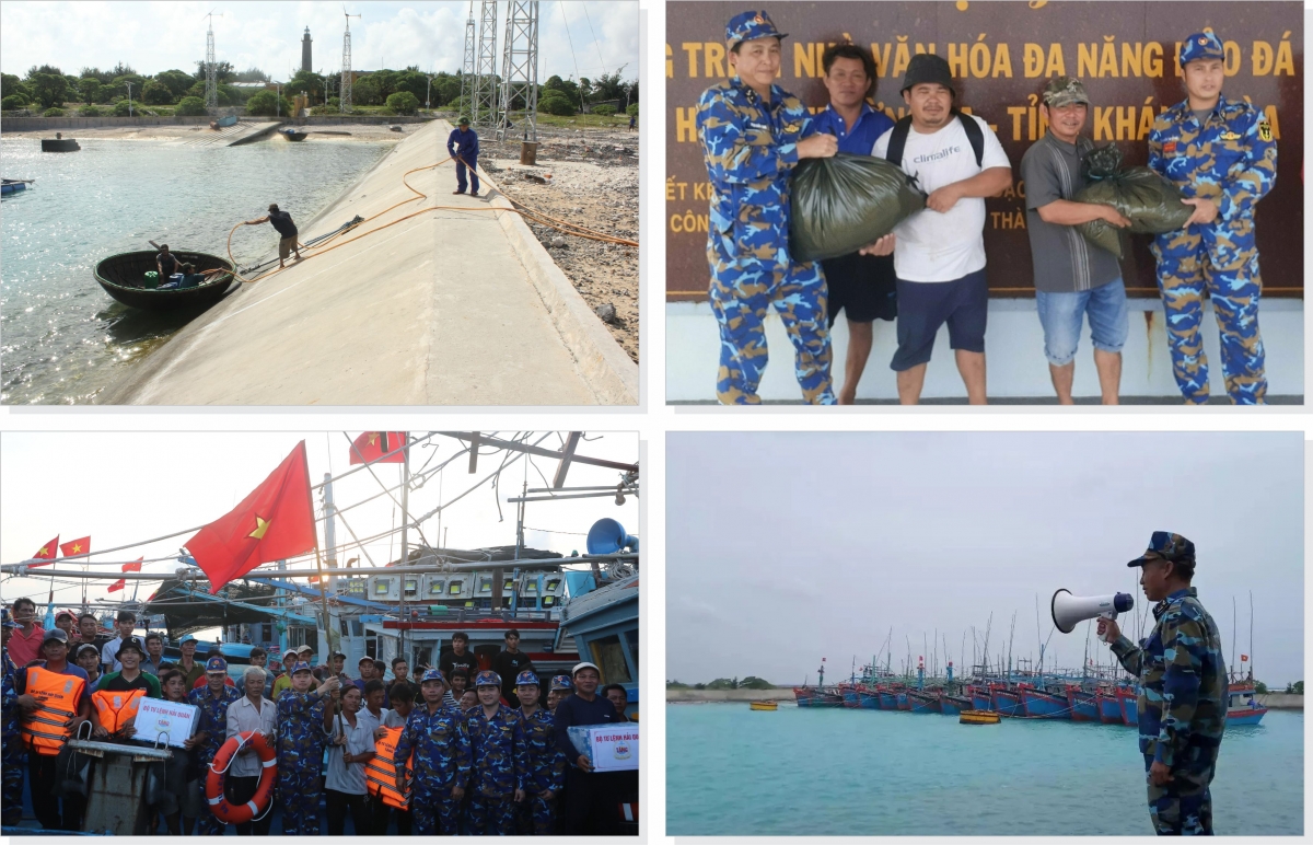 Các đảo tại đặc khu Trường Sa là nơi ngư dân có nơi neo đậu an toàn, tiếp nhiên liệu, sửa chữa phương tiện, tránh trú bão. 