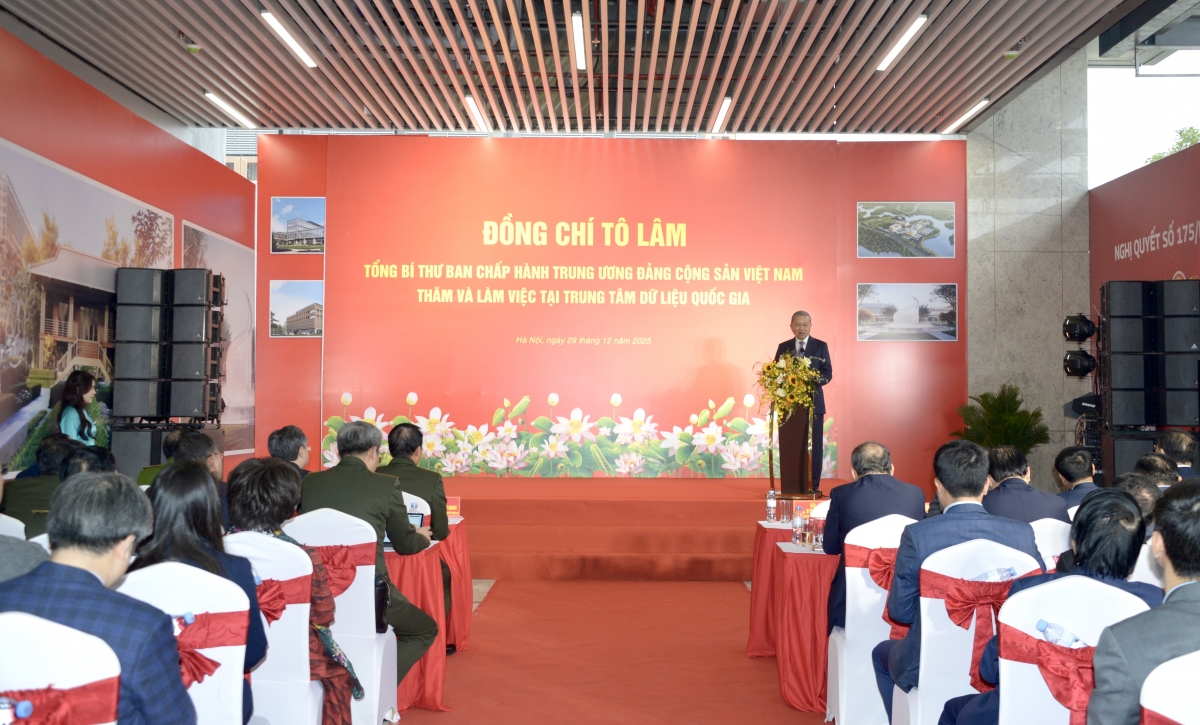 Tổng Bí thư Tô Lâm phát biểu chỉ đạo.