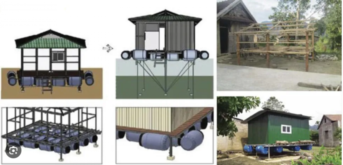 Các mẫu nhà ở chống bão, lũ đã được triển khai ở khu vực miền Trung