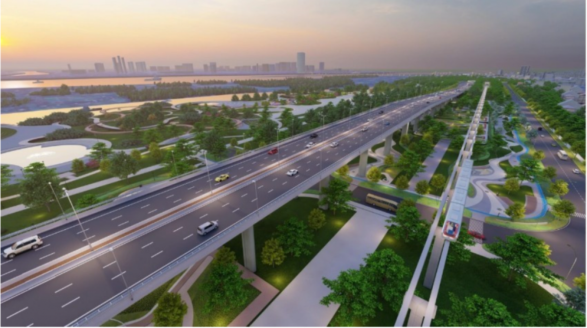 Dự án Trục đại lộ cảnh quan sông Hồng thuộc địa giới hành chính 19 xã, phường trên địa bàn thành phố.