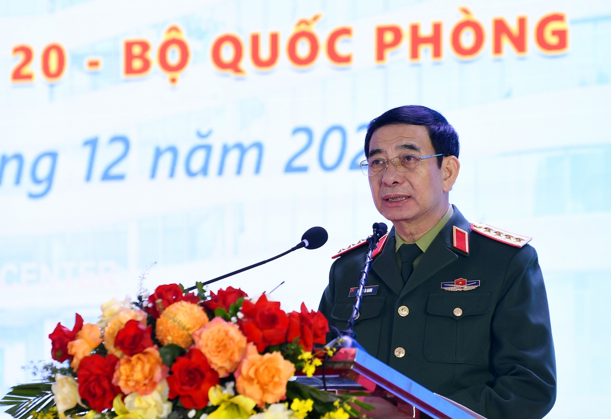 Đại tướng Phan Văn Giang, Bộ Trưởng Bộ Quốc phòng phát biểu tại Lễ Khởi công