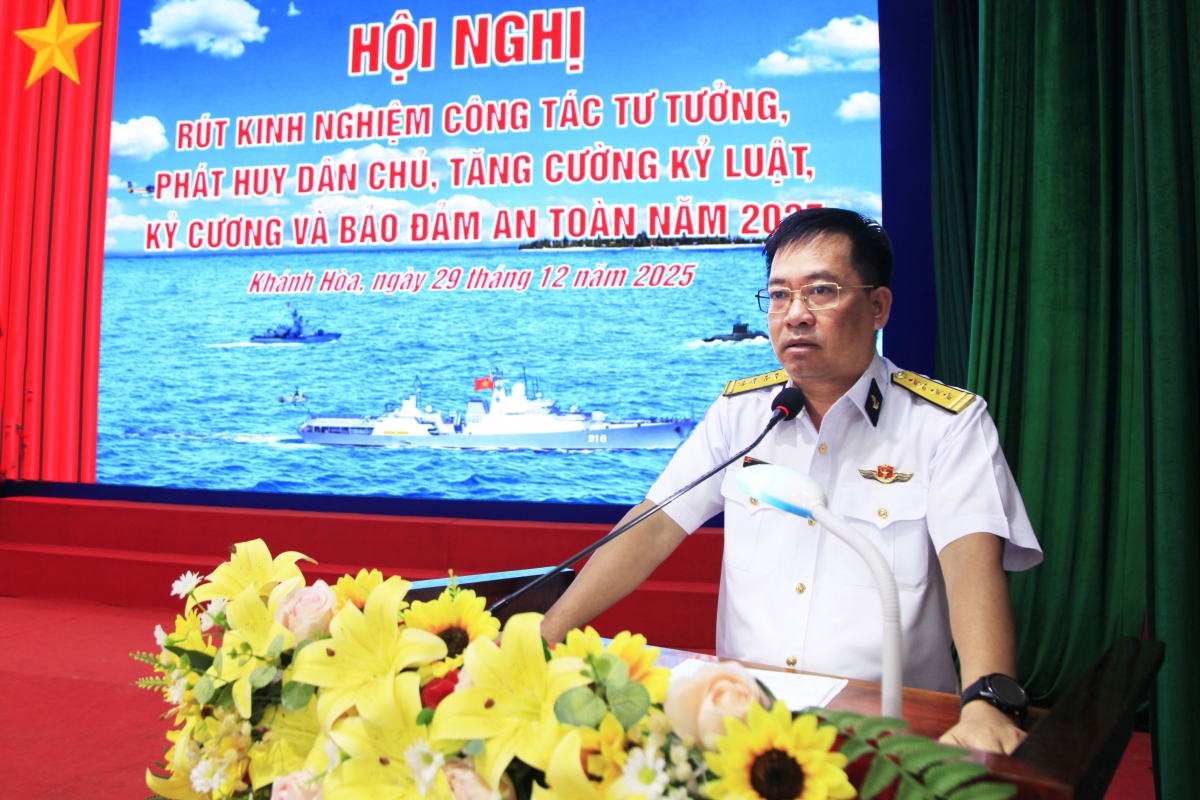 Đại tá Mai Văn Doanh, Bí thư Đảng ủy, Chính ủy Lữ đoàn 162 kết luận hội nghị