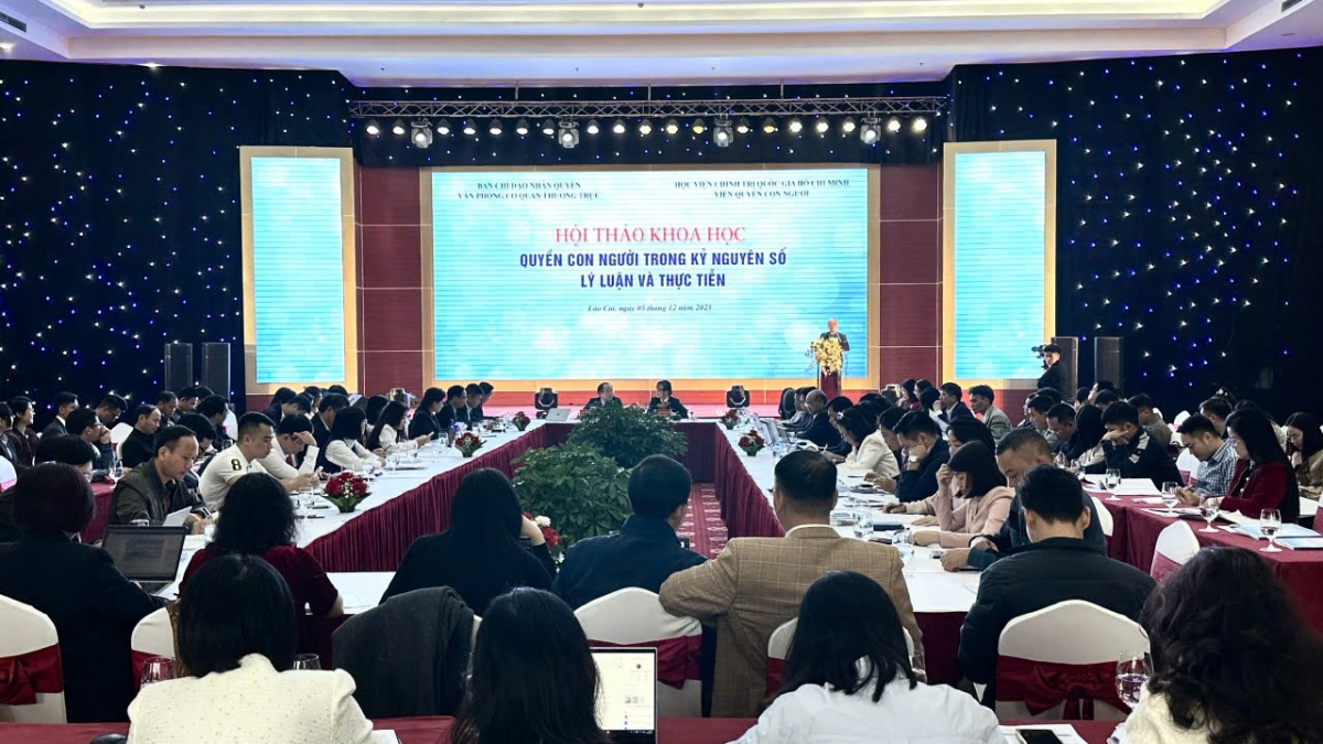 Khai mạc hội thảo khoa học Quyền con người trong Kỷ nguyên số tại tỉnh Lào Cai