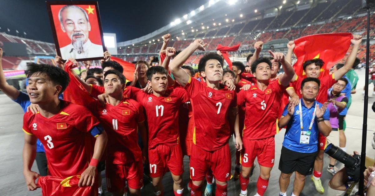 U22 Việt Nam giành Huy chương Vàng bóng đá nam SEA Games 33. Ảnh: VFF