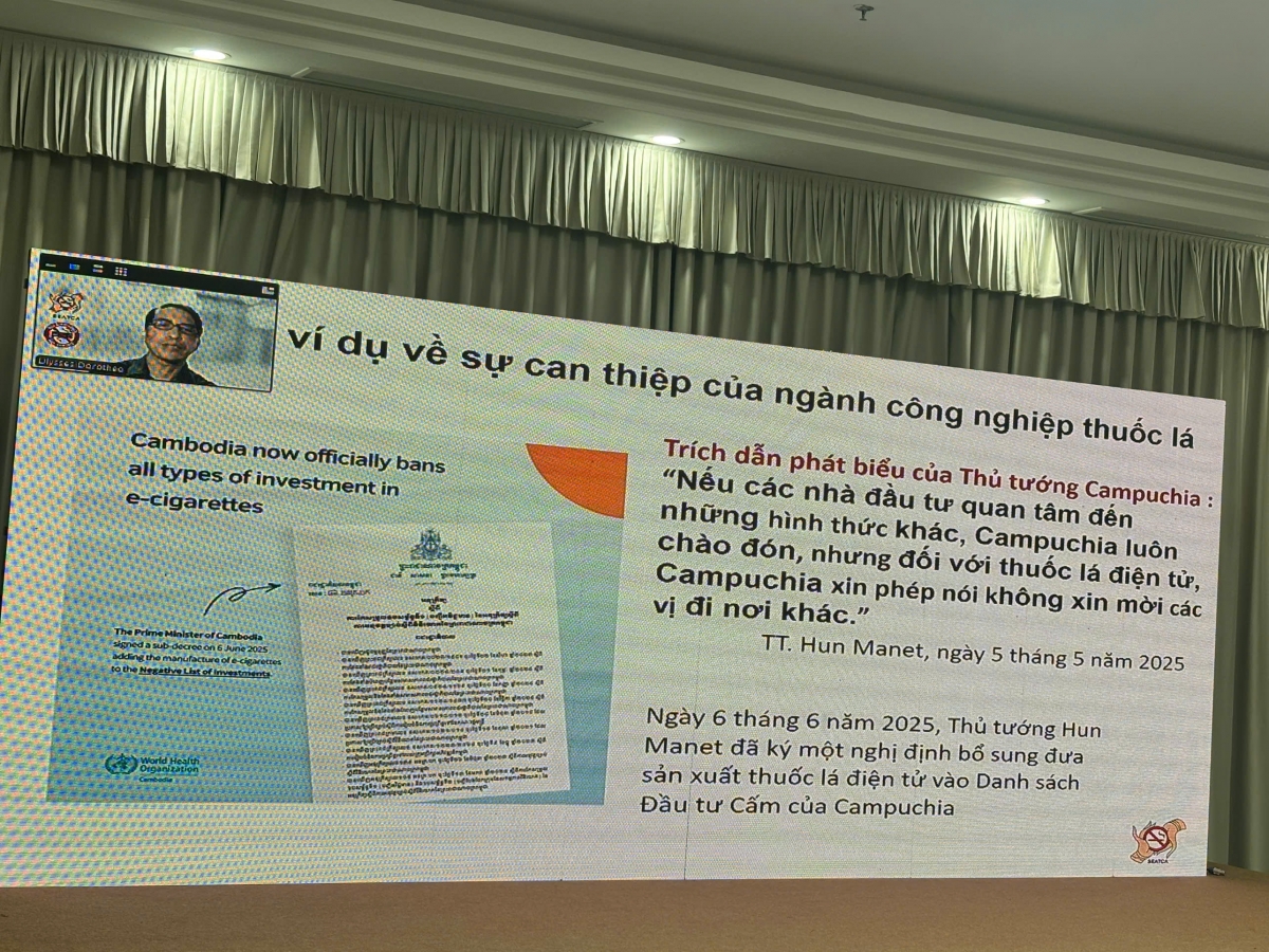 Campuchia cũng đã kiên quyết cấm lưu hành thuốc lá điện tử tại quốc gia này