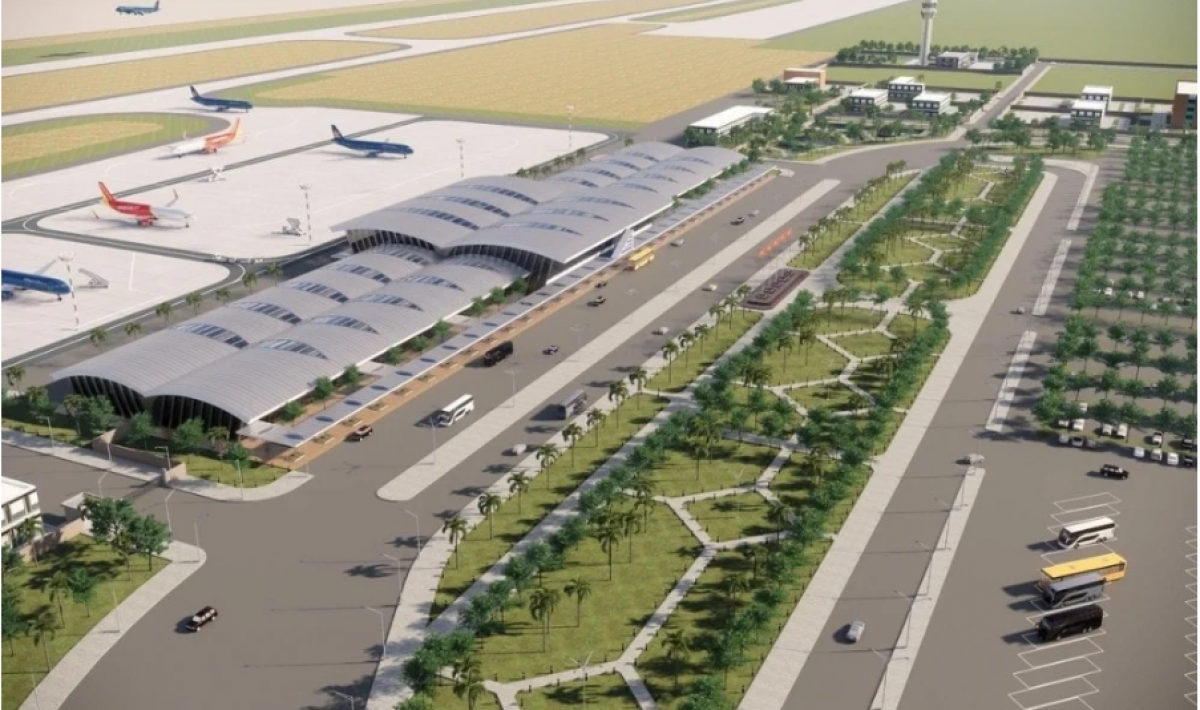 Phối cảnh hình ảnh sân bay Côn Đảo sau khi được nâng cấp.