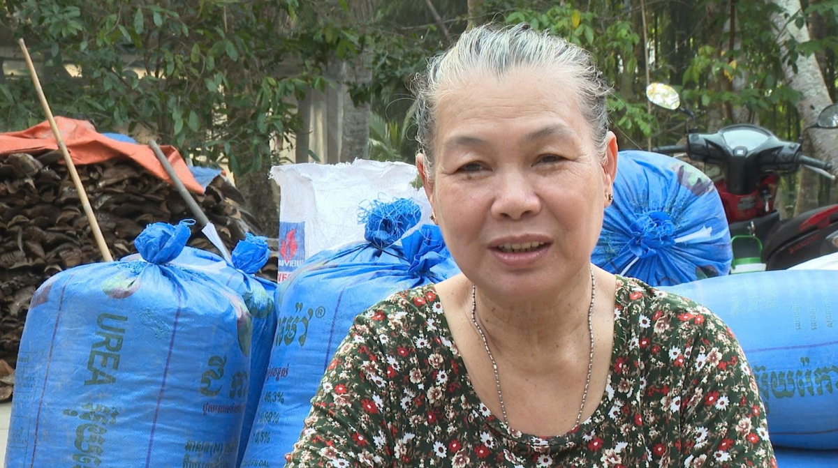 Bà Nguyễn Thị Dung - nông dân ấp An Thạnh, xã An Trường (Vĩnh Long)