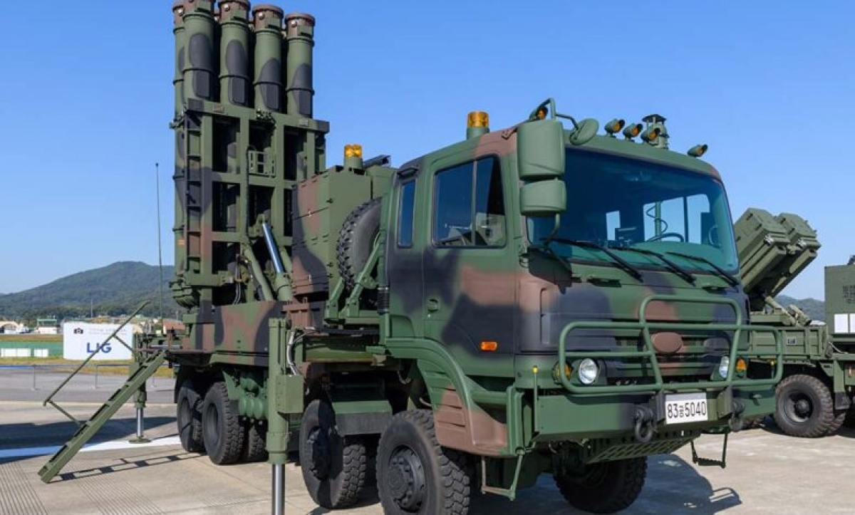 Hệ thống phòng thủ tên lửa tầm trung đất đối không Cheongung của Hàn Quốc được nâng cấp từ tháng 7-2025 (ảnh: Reuters)