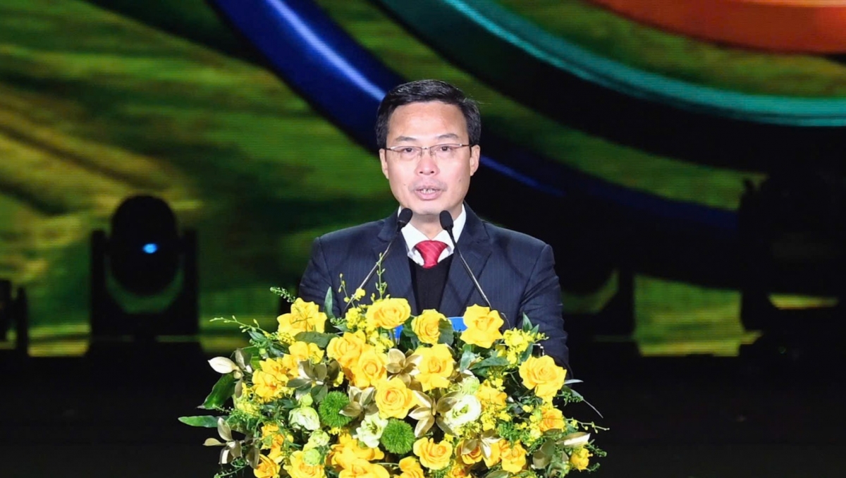 Lãnh đạo tỉnh Lâm Đồng phát biểu khai mạc Lễ hội Trà Quốc tế 2025