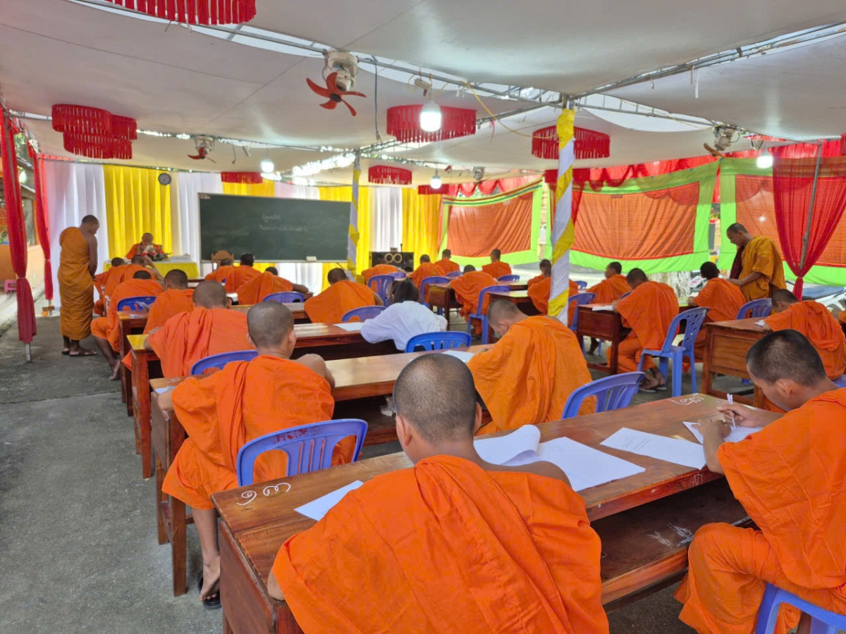 Một lớp học chữ Paly ở chùa Mỹ Á