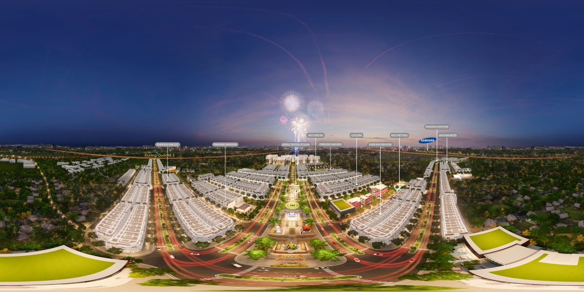 Phối cảnh khu đô thị Việt Hàn (phường Phổ Yên, Thái Nguyên)