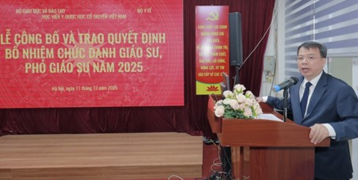 PGS.TS Nguyễn Quốc Huy – Giám đốc Học viện Y- Dược học cổ truyền Việt Nam tự hào về những đóng góp của đội ngũ Phó Giáo sư