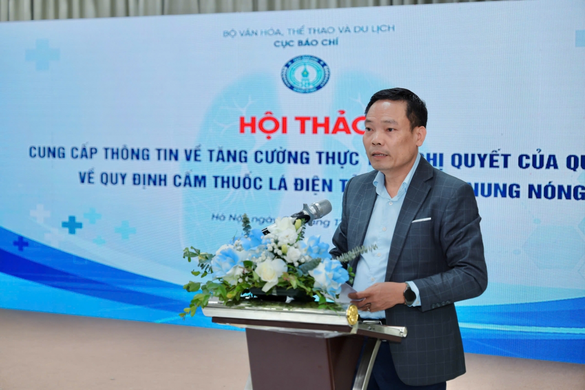 Thạc sĩ Đặng Khắc Lợi – Phó Cục trưởng Cục Báo chí phát biểu khai mạc Hội thảo