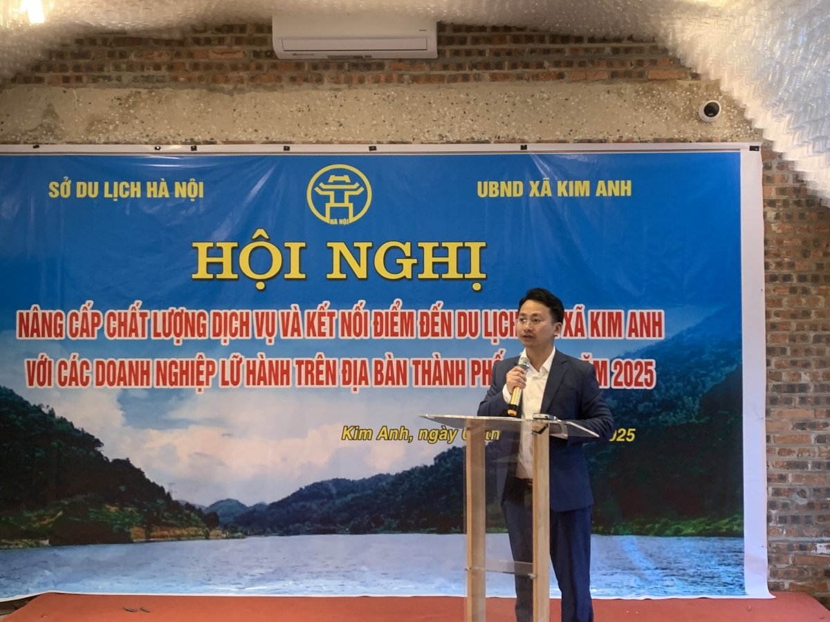 Trần Trung Hiếu – Phó Giám đốc Sở Du lịch Hà Nội phát biểu tại Hội nghị