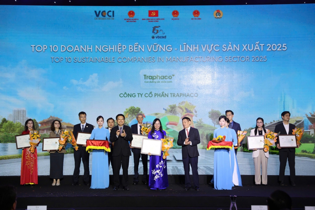 Vinh danh TOP 10 doanh nghiệp bền vững lĩnh vực sản xuất