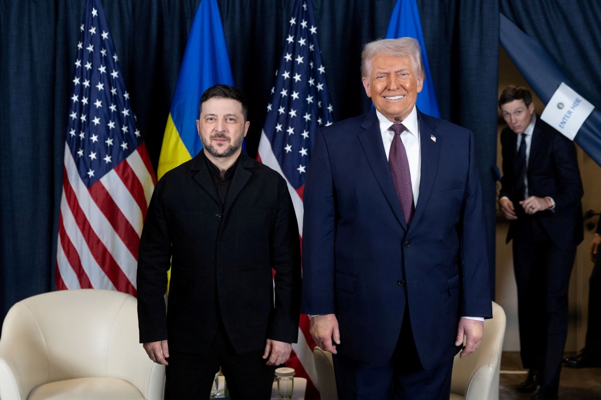 Tổng thống Ukraine Volodymyr Zelensky cho biết đã đạt được thỏa thuận với người đồng cấp Mỹ, Donald Trump về các đảm bảo an ninh nhằm duy trì hòa bình ở Ukraine. Ảnh Reuters.