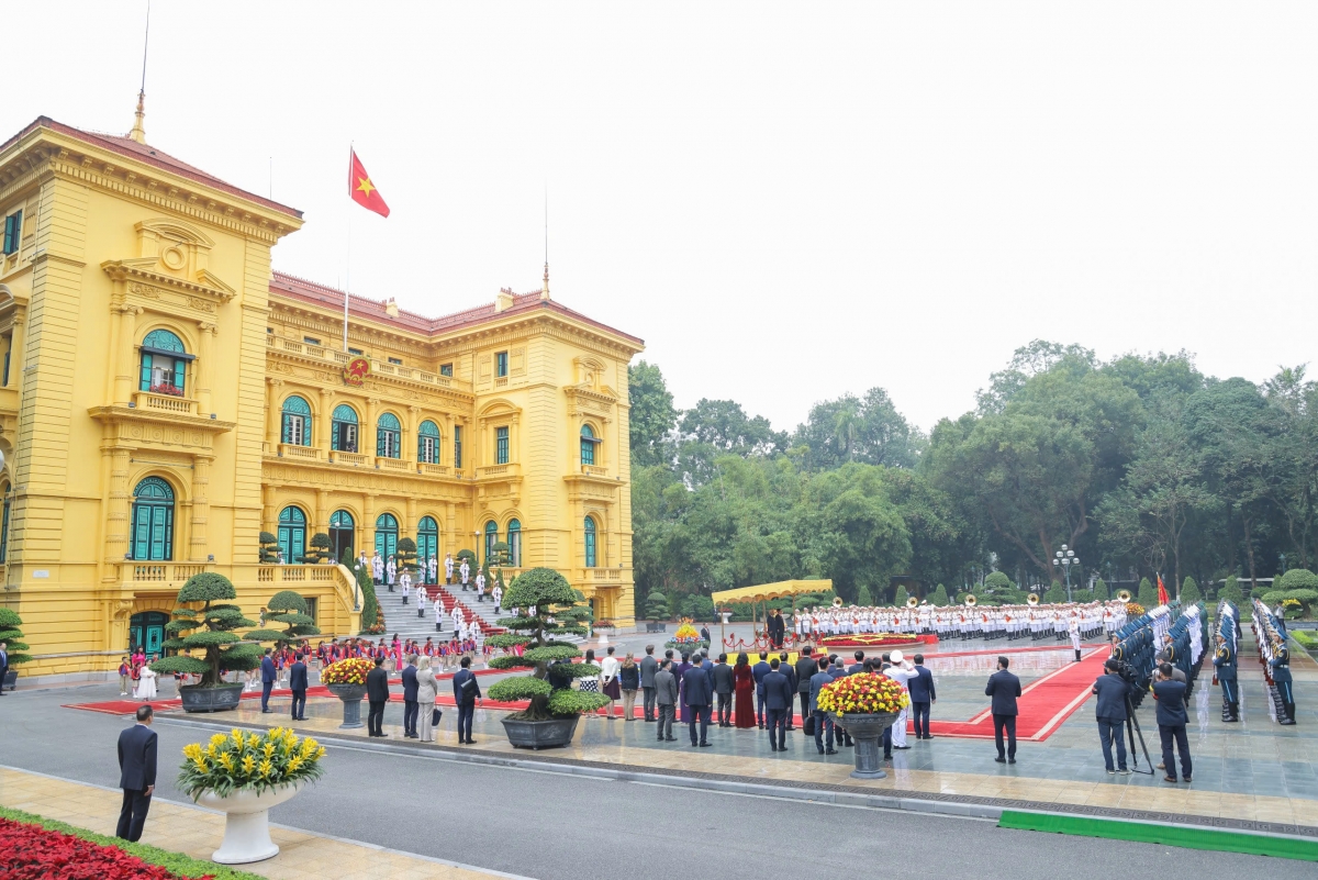 Toàn cảnh lễ đón