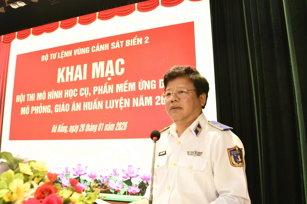 Thiếu tướng Trần Quang Tuấn, Tư lệnh Vùng Cảnh sát biển 2 phát biểu Khai mạc hội thi