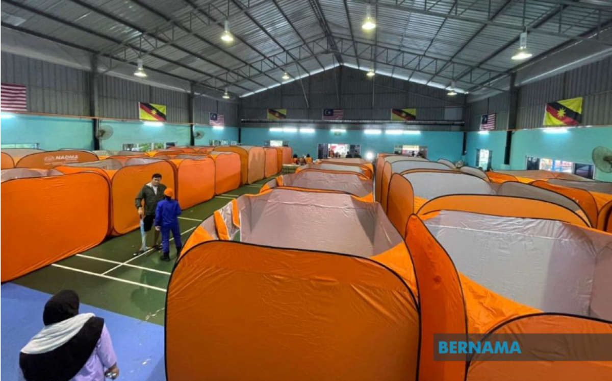 Ảnh một trung tâm cứu trợ tại Malaysia - Nguồn Bernama