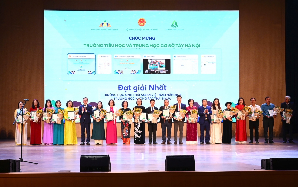 Các trường đạt giải Nhất cuộc thi Trường học sinh thái ASEAN Việt Nam 2025