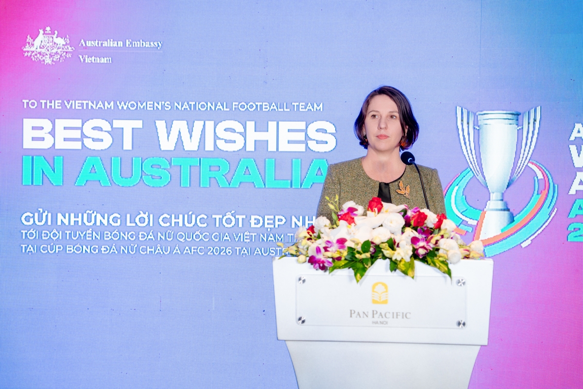 Bà Renée Deschamps, Đại biện lâm thời Australia tại Việt Nam phát biểu tại sự kiện