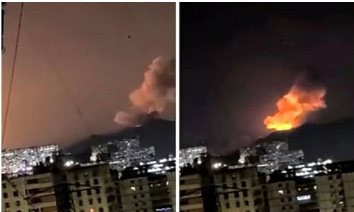 Khói lửa bốc lên sau nhiều vụ nổ lớn tại thủ đô Caracas của Venezuela ngày 3-1