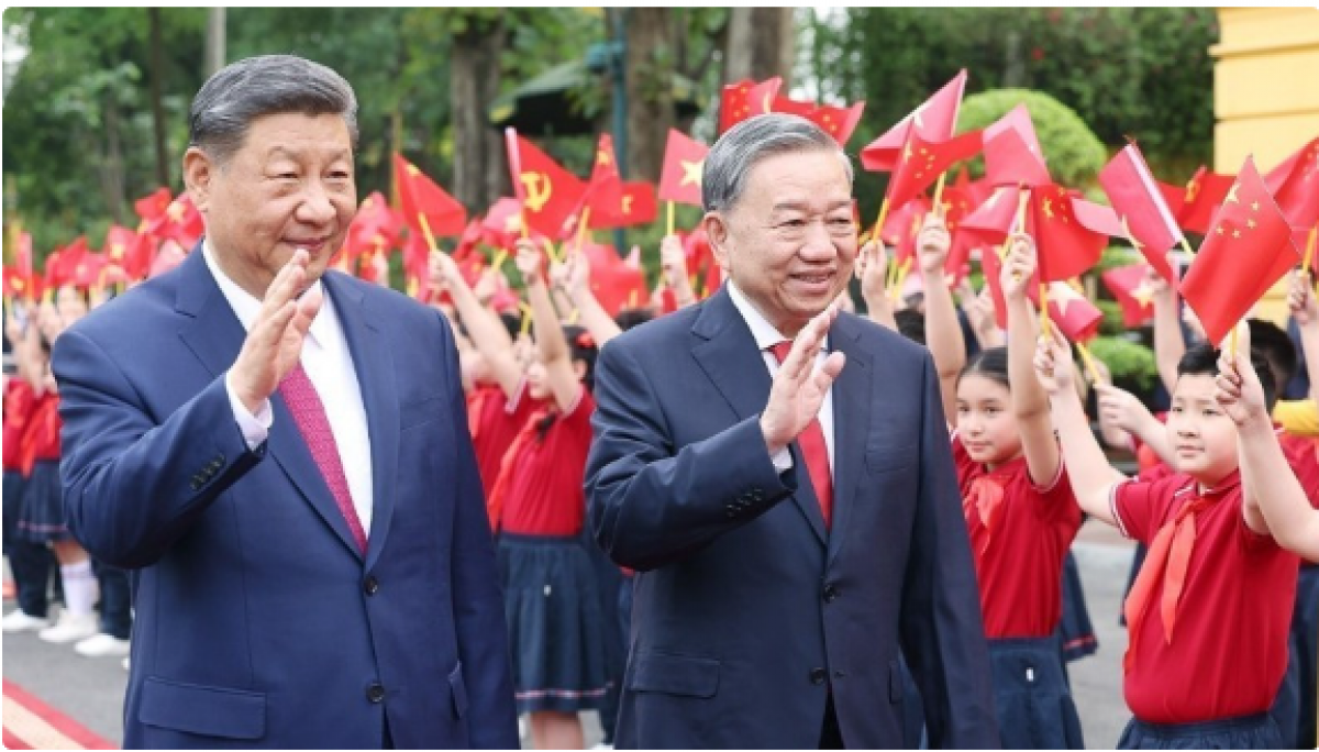 Tổng Bí thư Tô Lâm chủ trì Lễ đón Tổng Bí thư, Chủ tịch Trung Quốc Tập Cận Bình thăm cấp Nhà nước tới Việt Nam (ngày 14/4/2025)