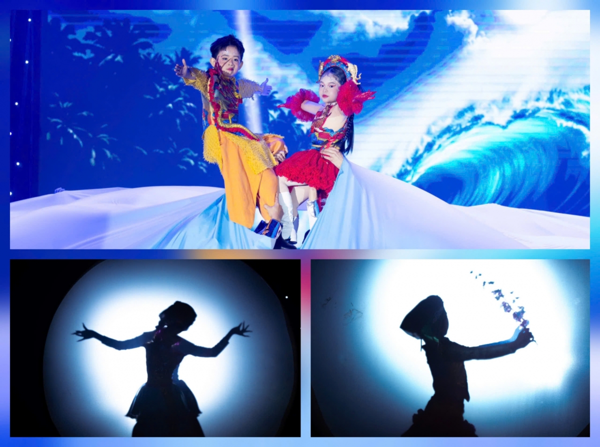 Mẫu nhí Công Duy - Kim Ngân với tiết mục biểu diễn ấn tượng