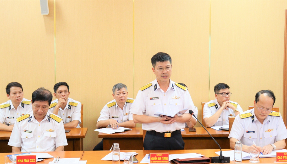 Thượng tá Hoàng Nam Trường, Phó Trưởng Phòng, Tham mưu Kế hoạch, Cục Hậu Cần - Kỹ Thuật phát biểu