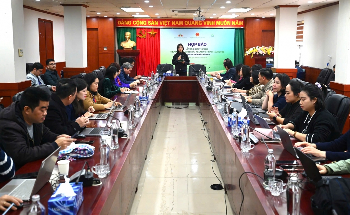 Họp báo Giải thưởng trường học sinh thái, không rác thải nhựa