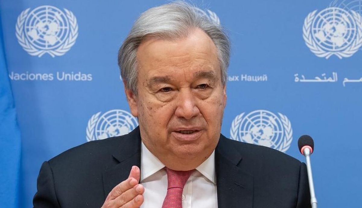 Tổng thư ký Liên hợp quốc phát biểu trước báo giới ngày 29/1 (Ảnh: UN)