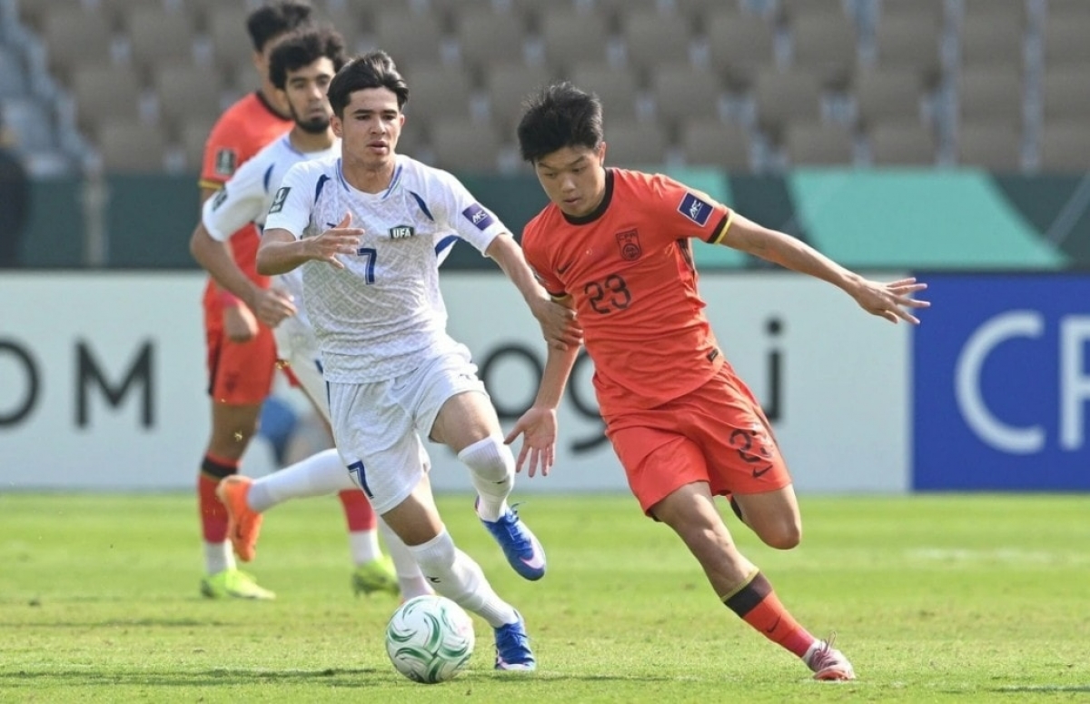 U23 Trung Quốc có chiến thắng vất vả trước U23 Uzbekistan trên chấm 11m sau khi hòa 0-0 sau 120 phút. Ảnh: AFC.