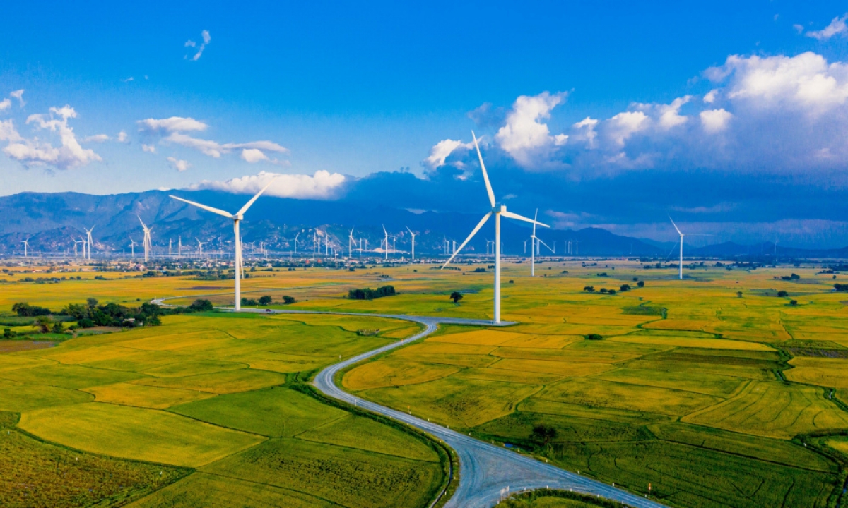 Cánh đồng điện gió tại Ninh Thuận (ảnh Tạp chí Công Thương)