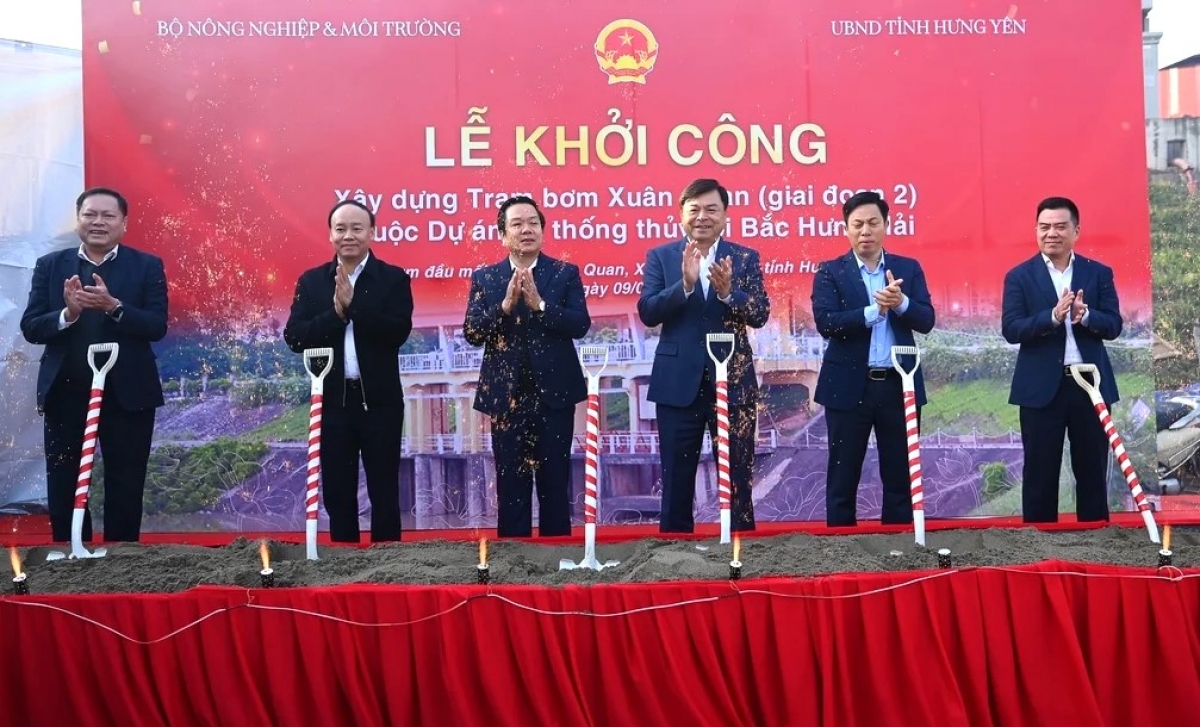 Khởi công giai đoạn 2 trạm bơm Xuân Quan