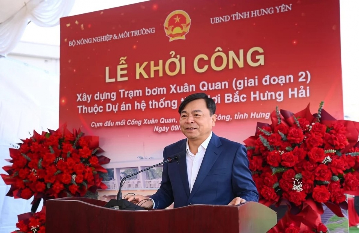 Thứ trưởng Nguyễn Hoàng Hiệp nâng cao hiệu quả sản xuất và giảm ô nhiễm trạm bơm Xuân Quan 2