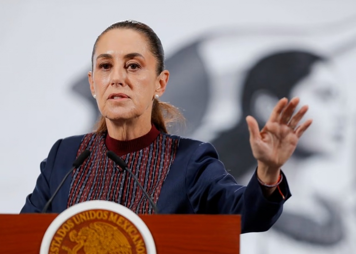 Tổng Thống Mexico Claudia Sheinbaum bác bỏ đe dọa đưa quân sang của ông Trump. Ảnh: EPA