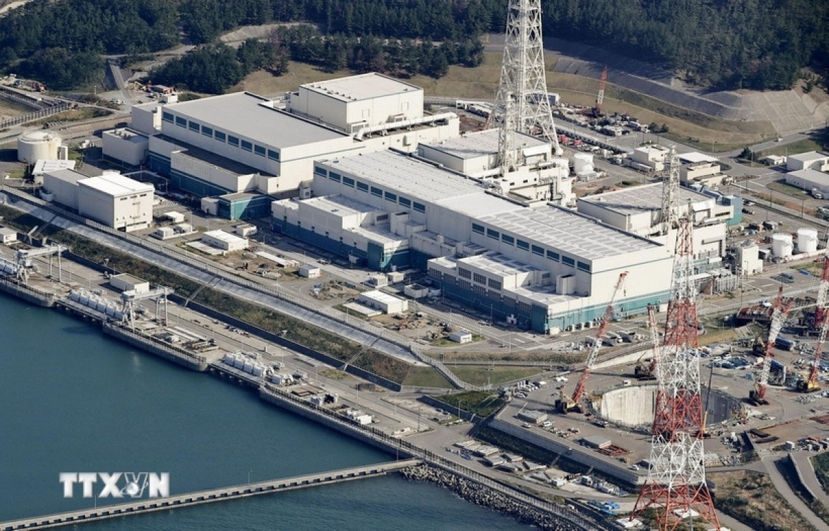 Lò phản ứng số 6 tại nhà máy điện hạt nhân Kashiwazaki-Kariwa ở tỉnh Niigata, Tây Bắc Tokyo (Nhật Bản). (Ảnh: Kyodo/TTXVN)