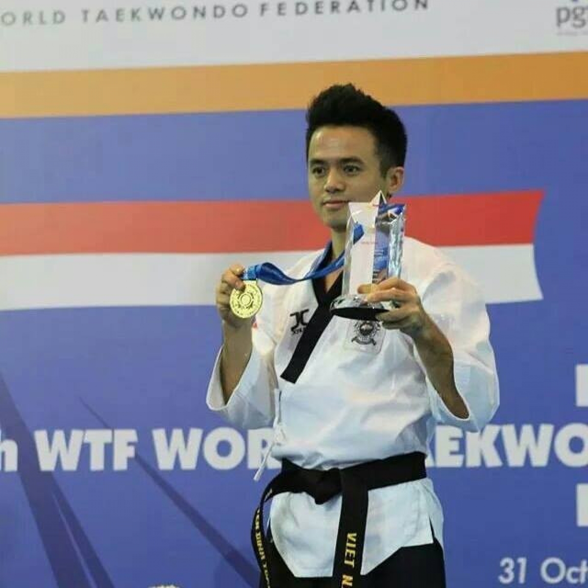 Võ sư Nguyễn Đình Toàn, nhà sáng lập Trung tâm Taekwondo Kids Việt Nam từng vô địch thế giới năm 2006