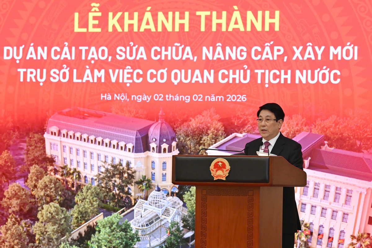 Chủ tịch nước Lương Cường phát biểu tại buổi lễ