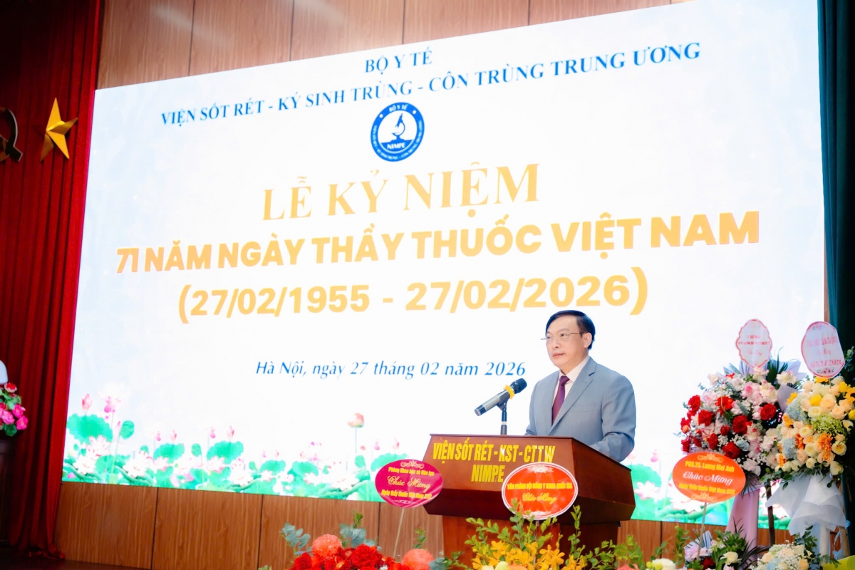 PGS.TS. Hoàng Đình Cảnh - Viện trưởng Viện Sốt rét - Ký sinh trùng - Côn trùng Trung ương phát biểu.