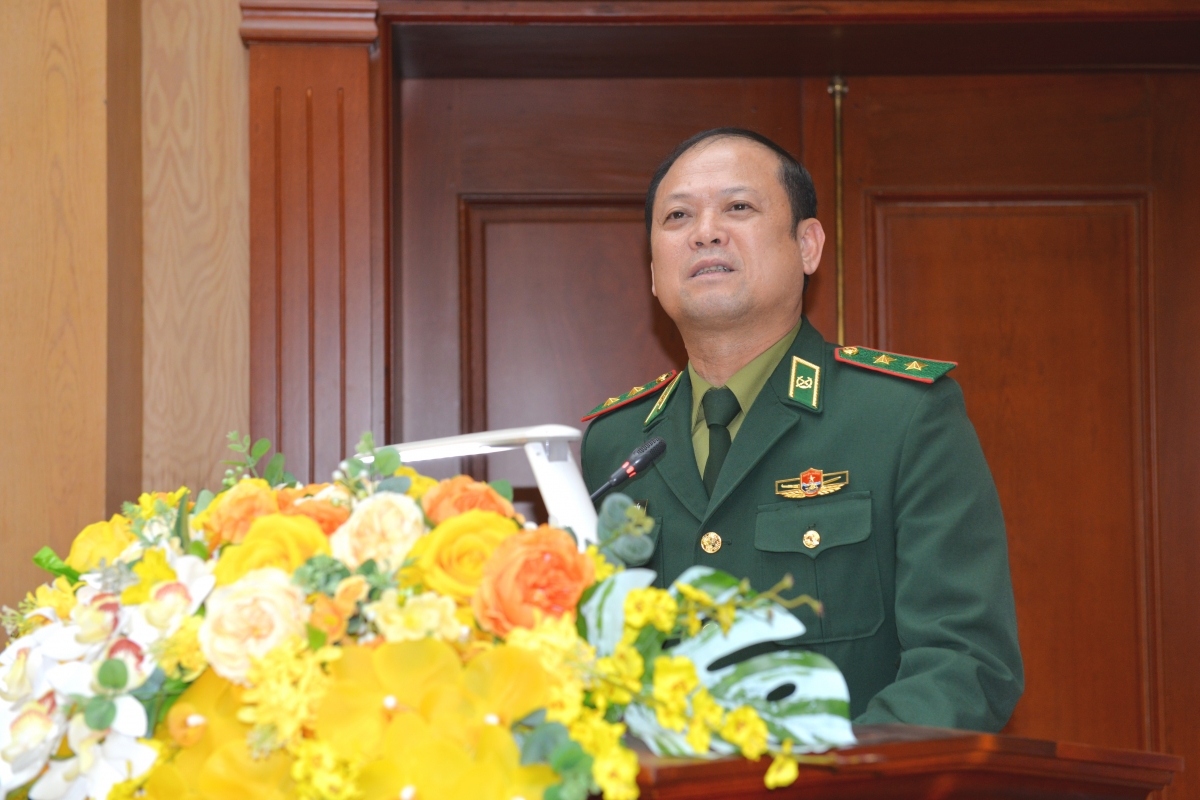 Trung tướng Nguyễn Anh Tuấn, Chính ủy Bộ đội Biên phòng phát biểu kết luận hội nghị