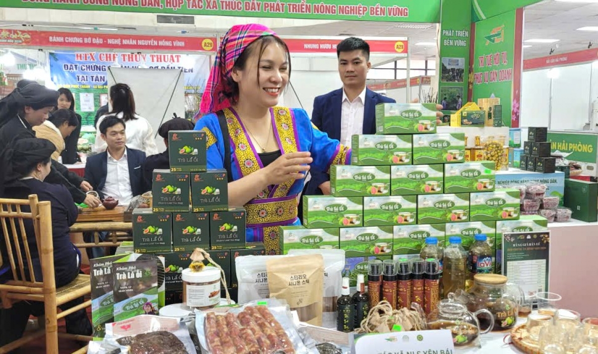 Chị Nguyễn Thị Hoa, nông đặc sản tỉnh Lào Cai đều làm từ nguyên liệu thiên nhiên