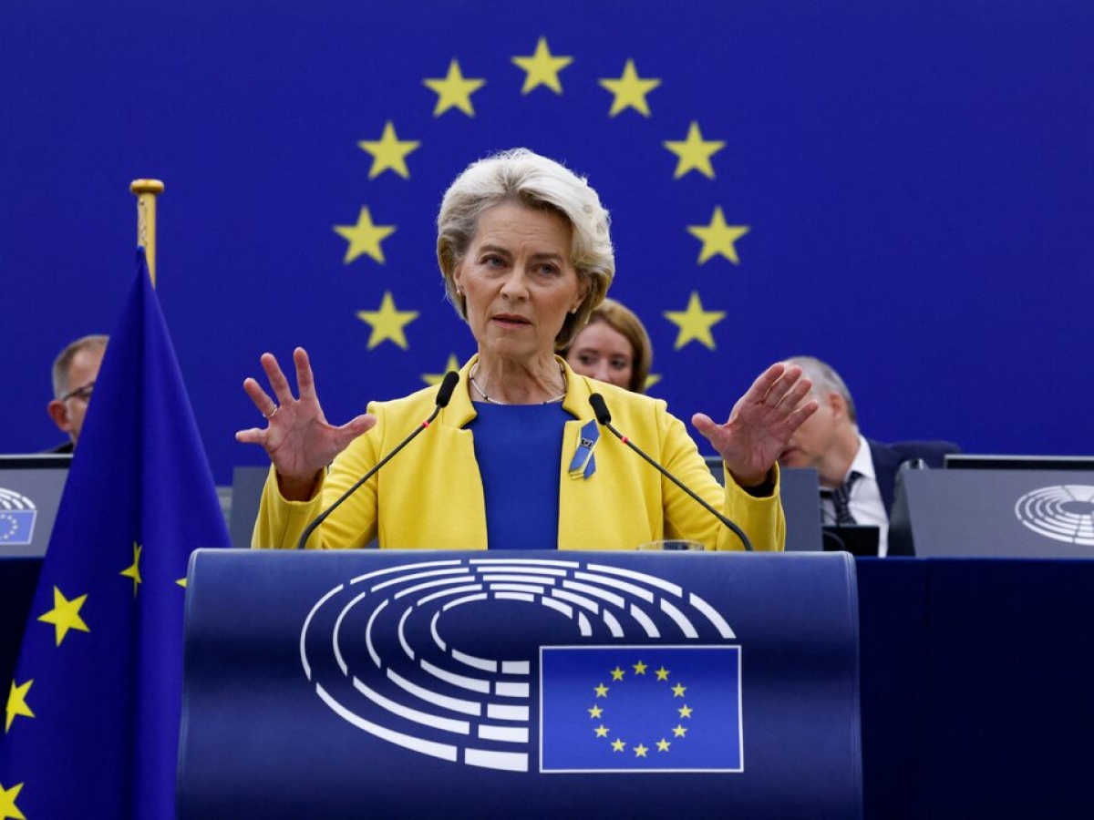 Chủ tịch Ủy ban châu Âu Ursula von der Leyen (Ảnh-Reuters)