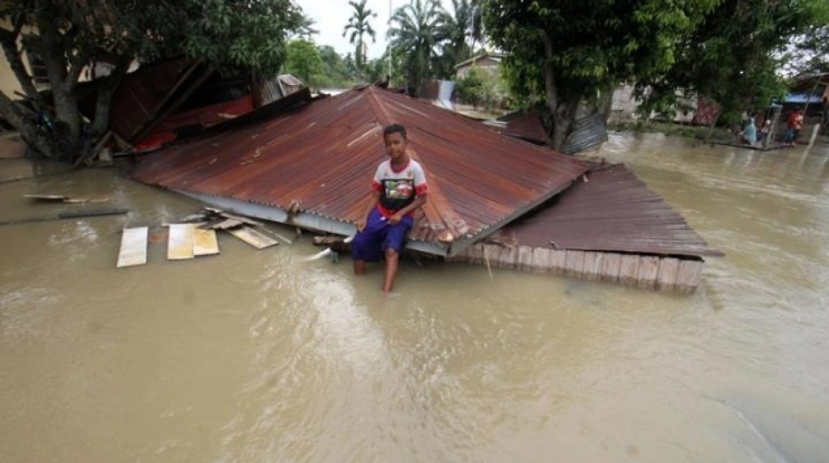Ngập lụt tại Aceh. Ảnh minh họa