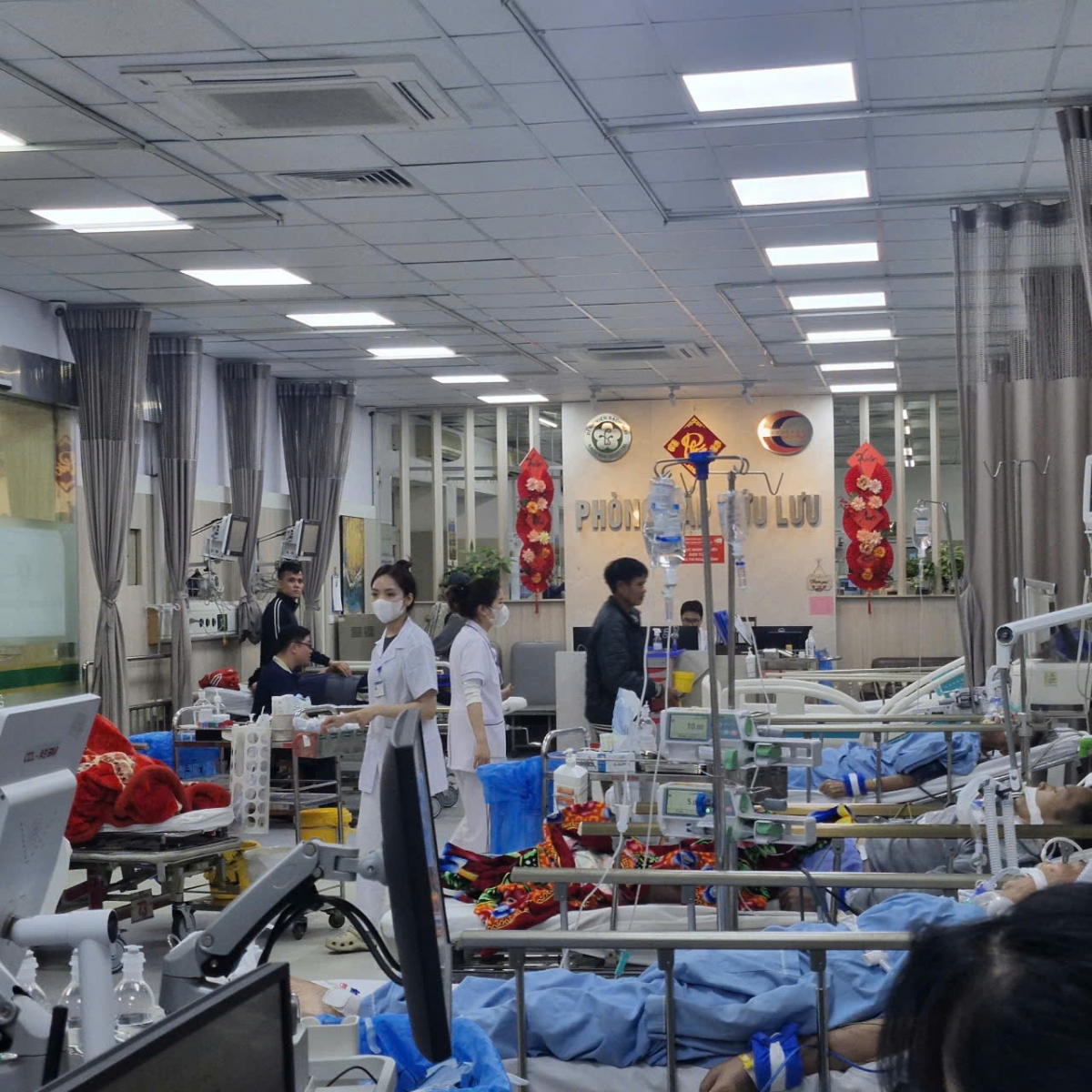 Bệnh nhân nặng đang được điều trị tại Trung tâm Cấp cứu A9