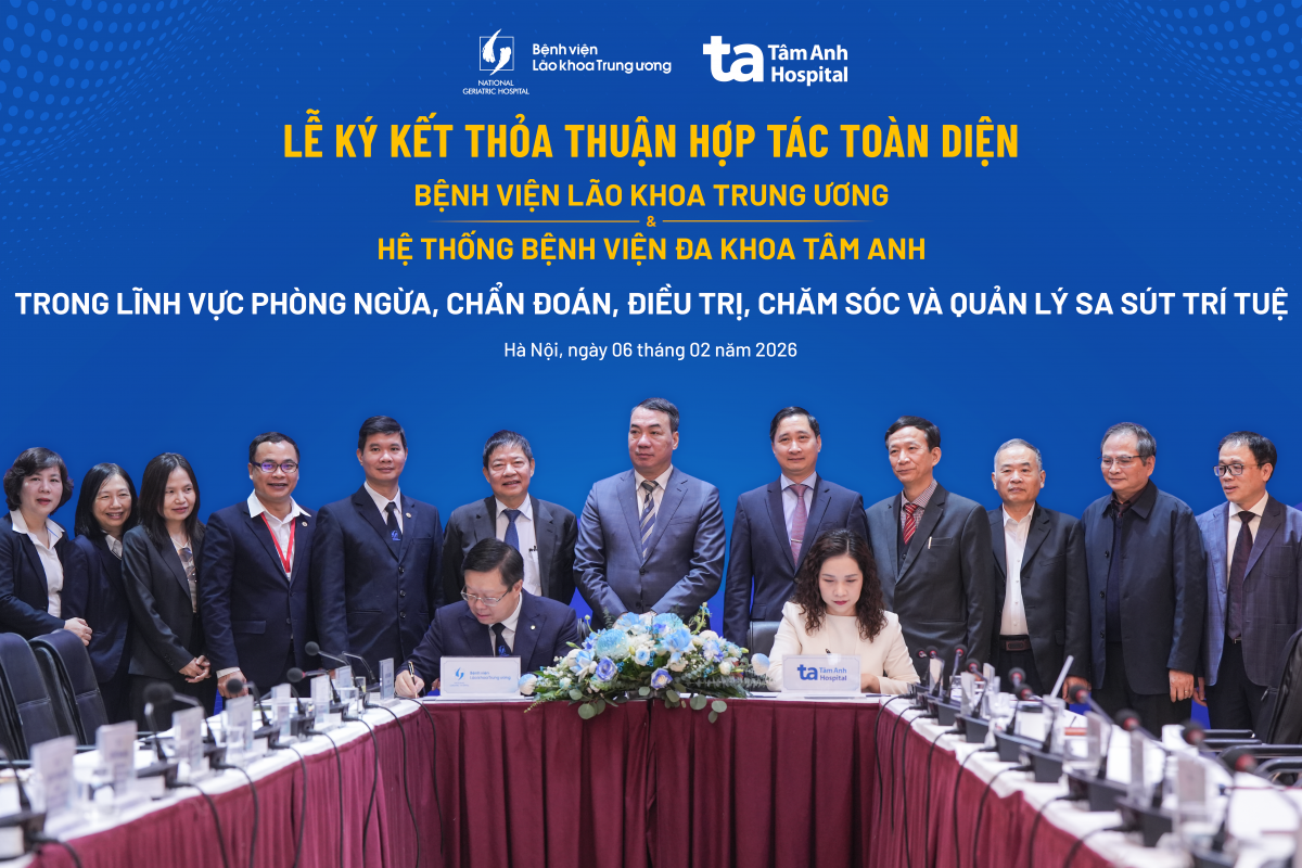 Lễ ký kết thỏa thuận hợp tác toàn diện giữa BV Lão khoa trung ương và Hệ thống BV đa khoa Tâm Anh 
