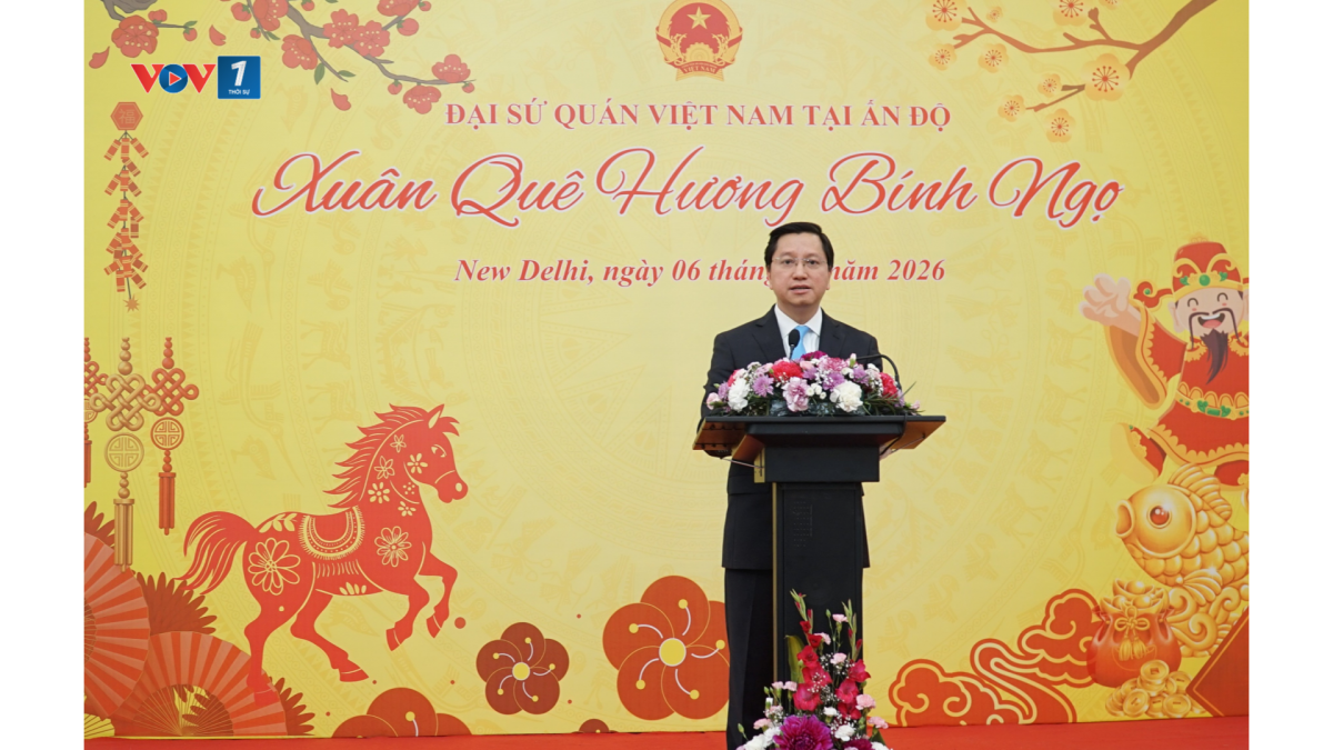 Đại sứ Việt Nam tại Ấn Độ Nguyễn Thanh Hải phát biểu tại Xuân Quê hương Bính Ngọ 2026