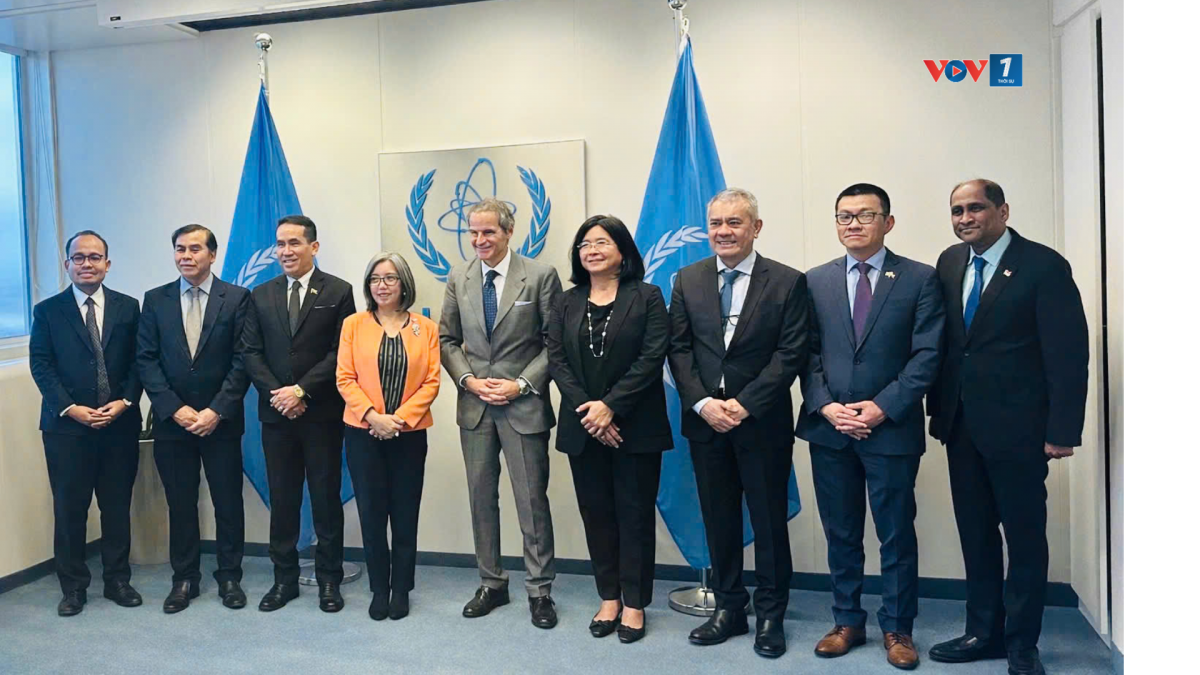 Các Đại sứ và Trưởng Phái đoàn các nước ASEAN tại thủ đô Viên, Cộng hòa Áo làm việc với Tổng Giám đốc Cơ quan Năng lượng nguyên tử quốc tế (IAEA).